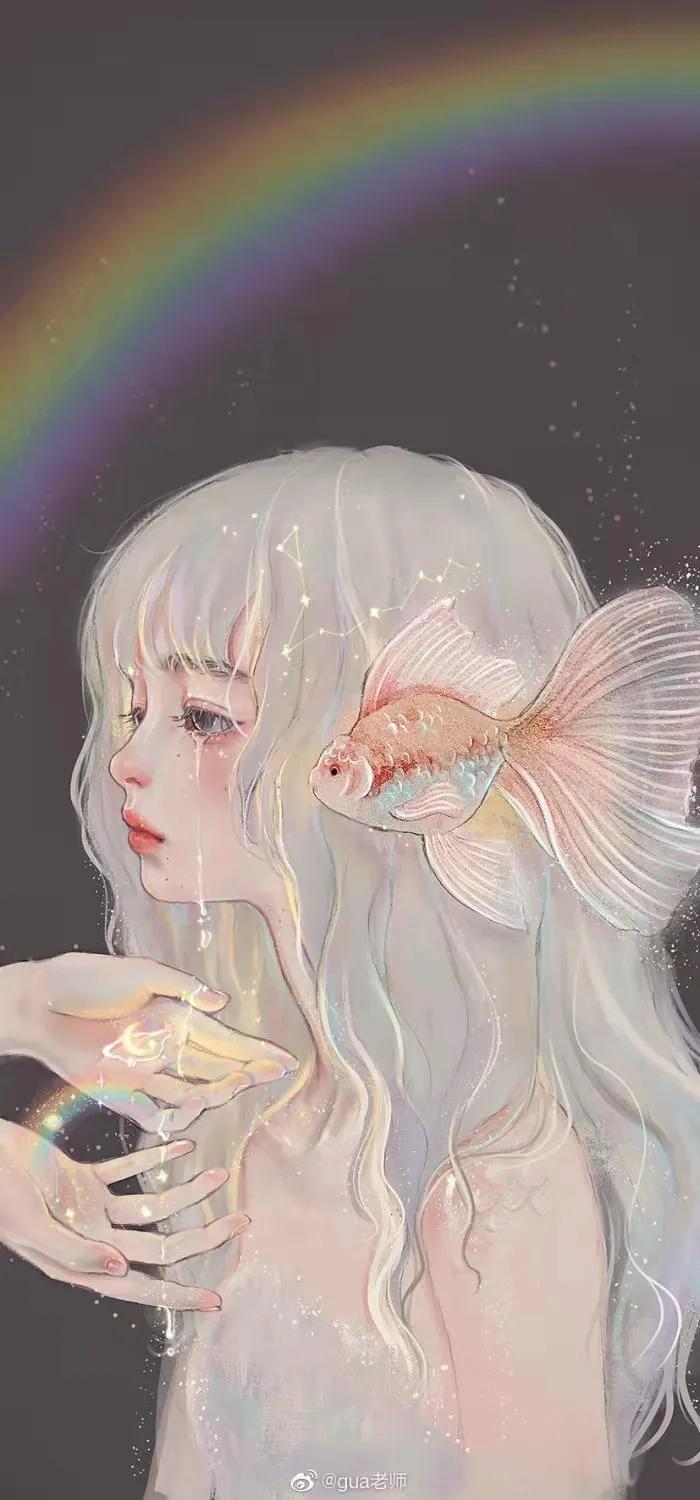 十二星座拟人图片涂色可打印,十二星座古风插画头像