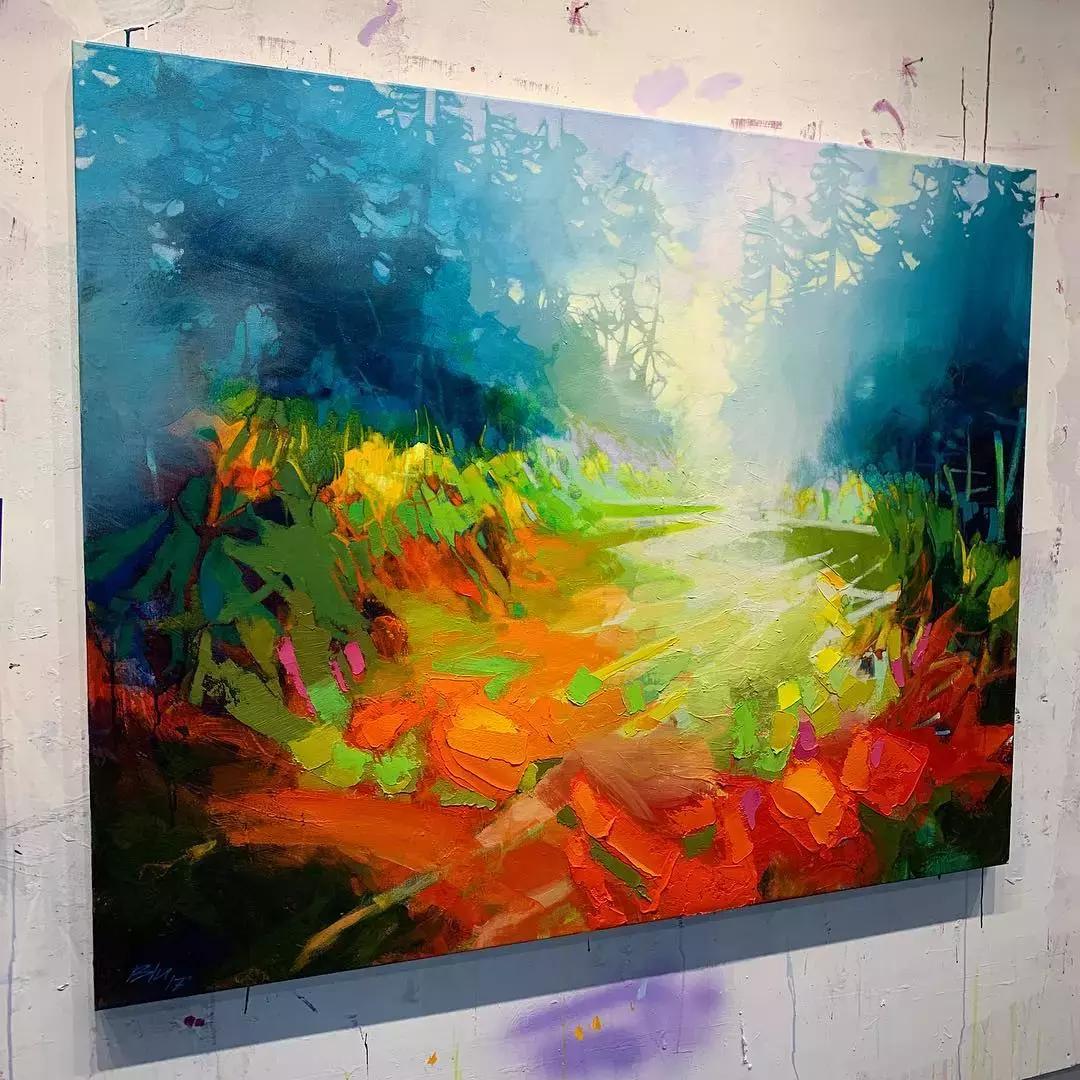 三个画家笔下的雪景,三位油画家的风景画