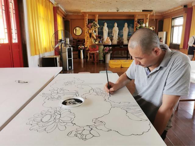 观音菩萨三十二像工笔画,观世音菩萨画像工笔画