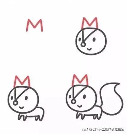 关于可爱的字母简笔画,happy字母简笔画