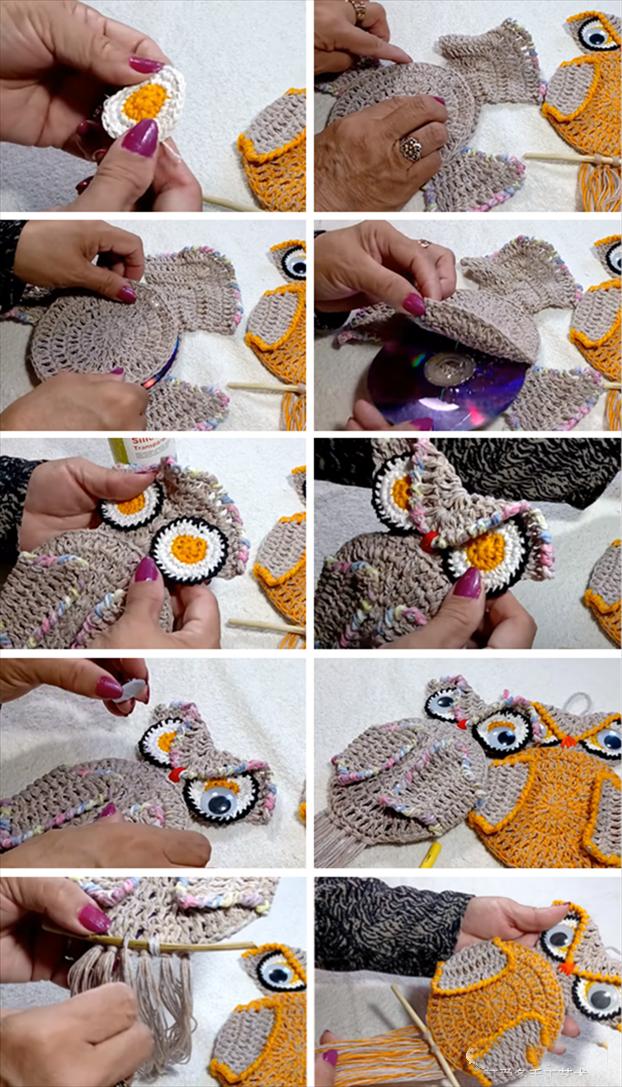 废旧光盘钩针收纳,可以钩什么物件好看又实用