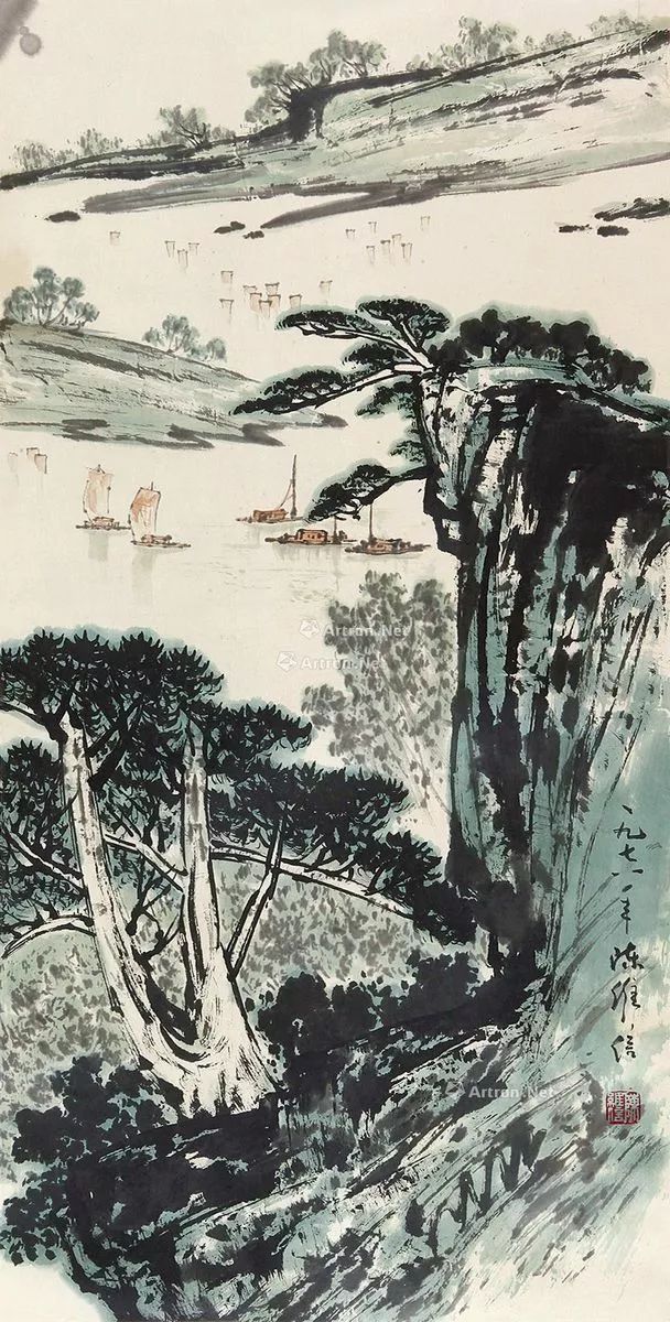 陈良宗山水画作品欣赏,陈家振山水画作品欣赏