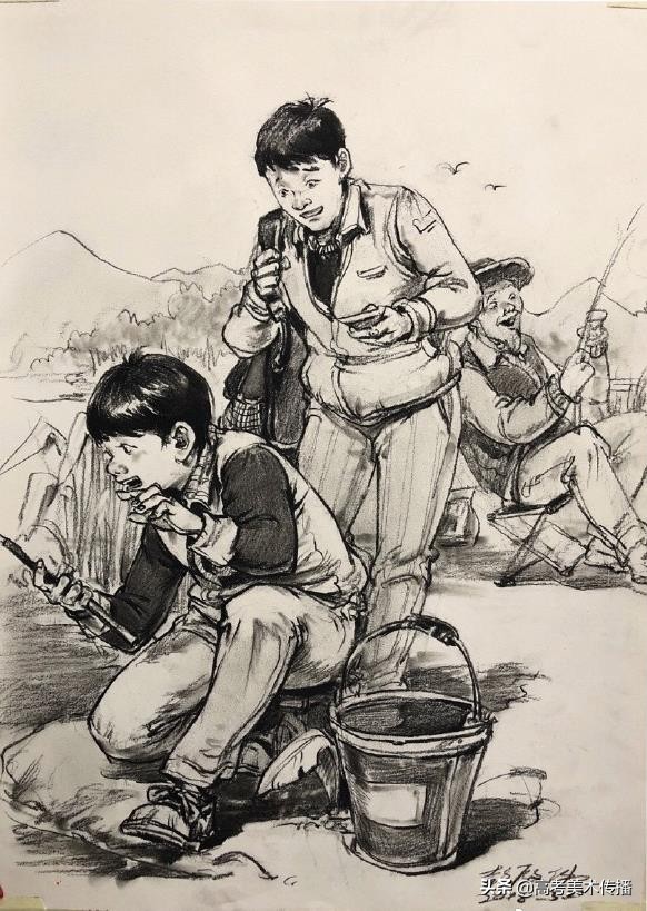 高分速写教室场景,央美速写场景高分