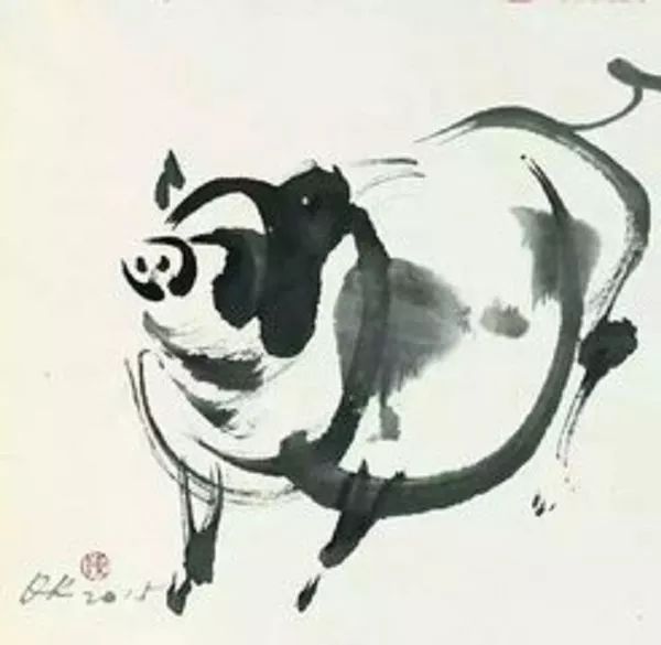 猪年国画：猪的绘画步骤