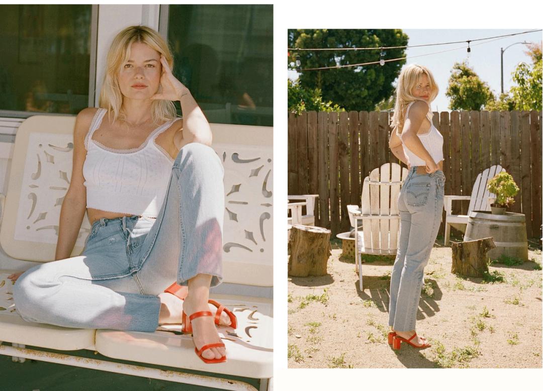 宽腿牛仔裤搭配什么鞋好看,情侣款百搭牛仔裤搭配什么鞋子