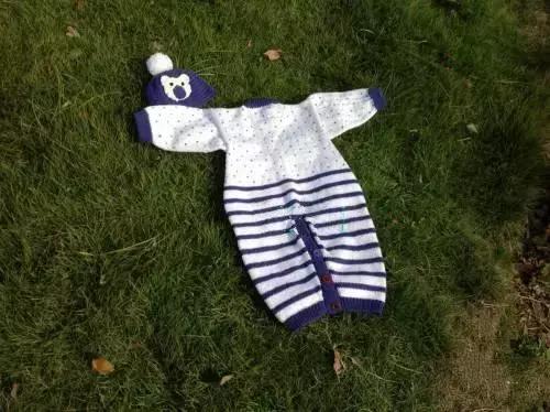 婴儿连体睡袋编织教程,美人鱼睡袋编织图解