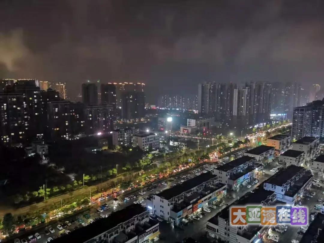 大亚湾西区亮灯率,大亚湾石化区晚上亮灯