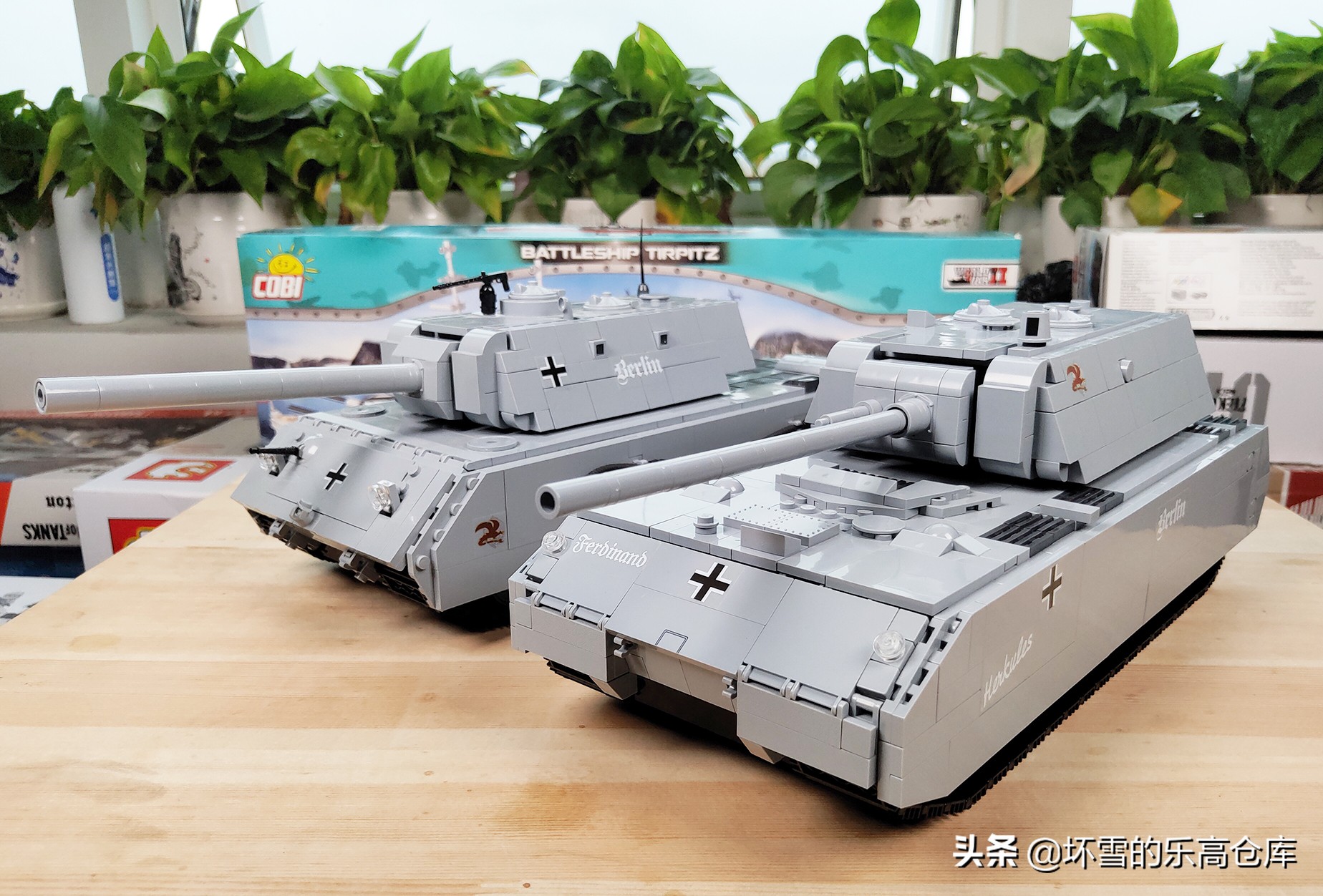 cobi积木英国超重型坦克拼装过程,cobi鼠式积木坦克