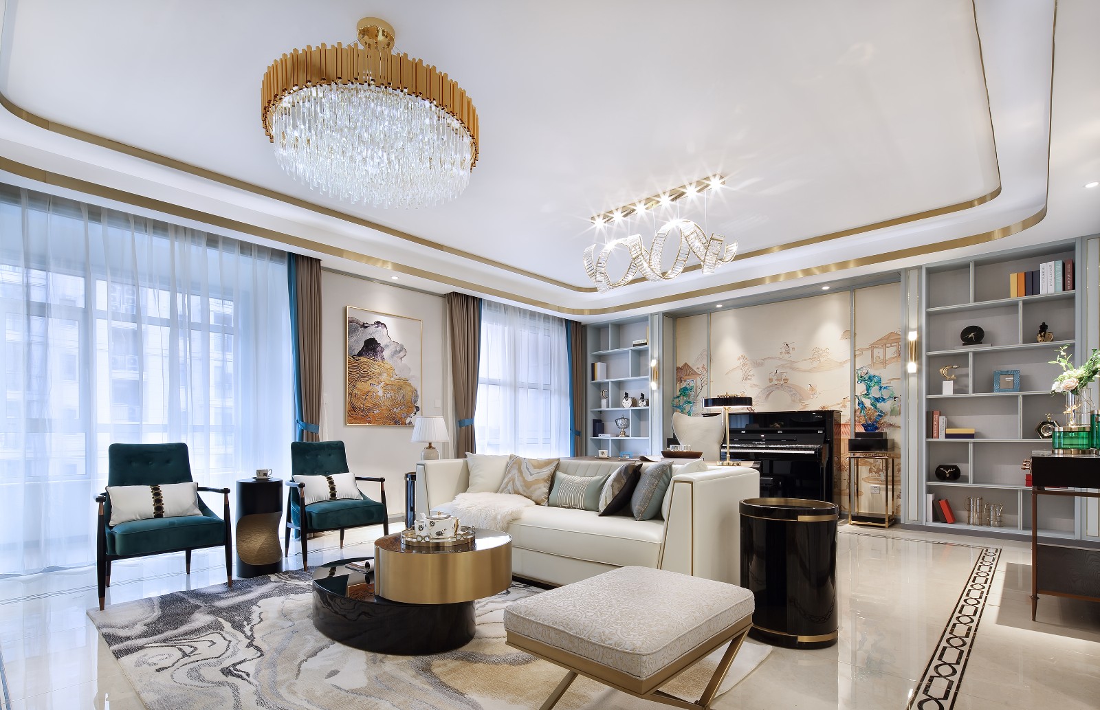 126平方轻奢设计,230平米轻奢设计图