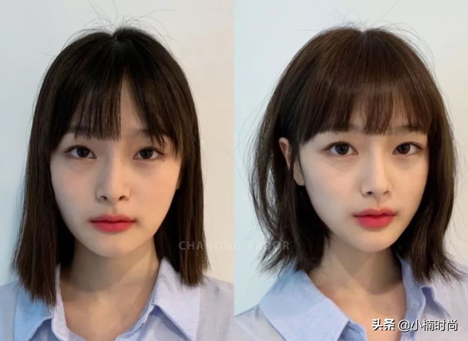 韩国空气烫长发发型,清爽韩国发型