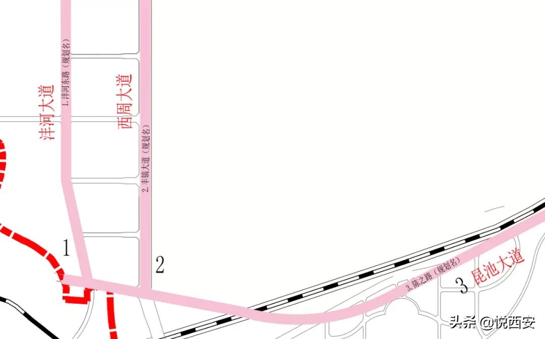 沣东新城道路规划图高清,西咸新区沣东新城镐京道路规划