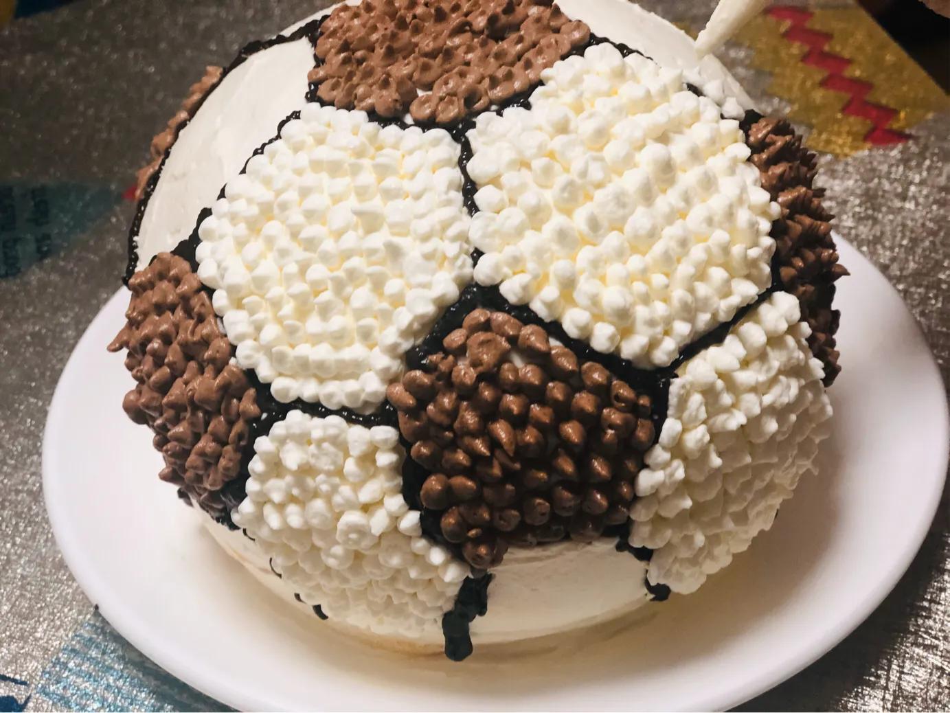 足球生日蛋糕做法,足球生日蛋糕c罗