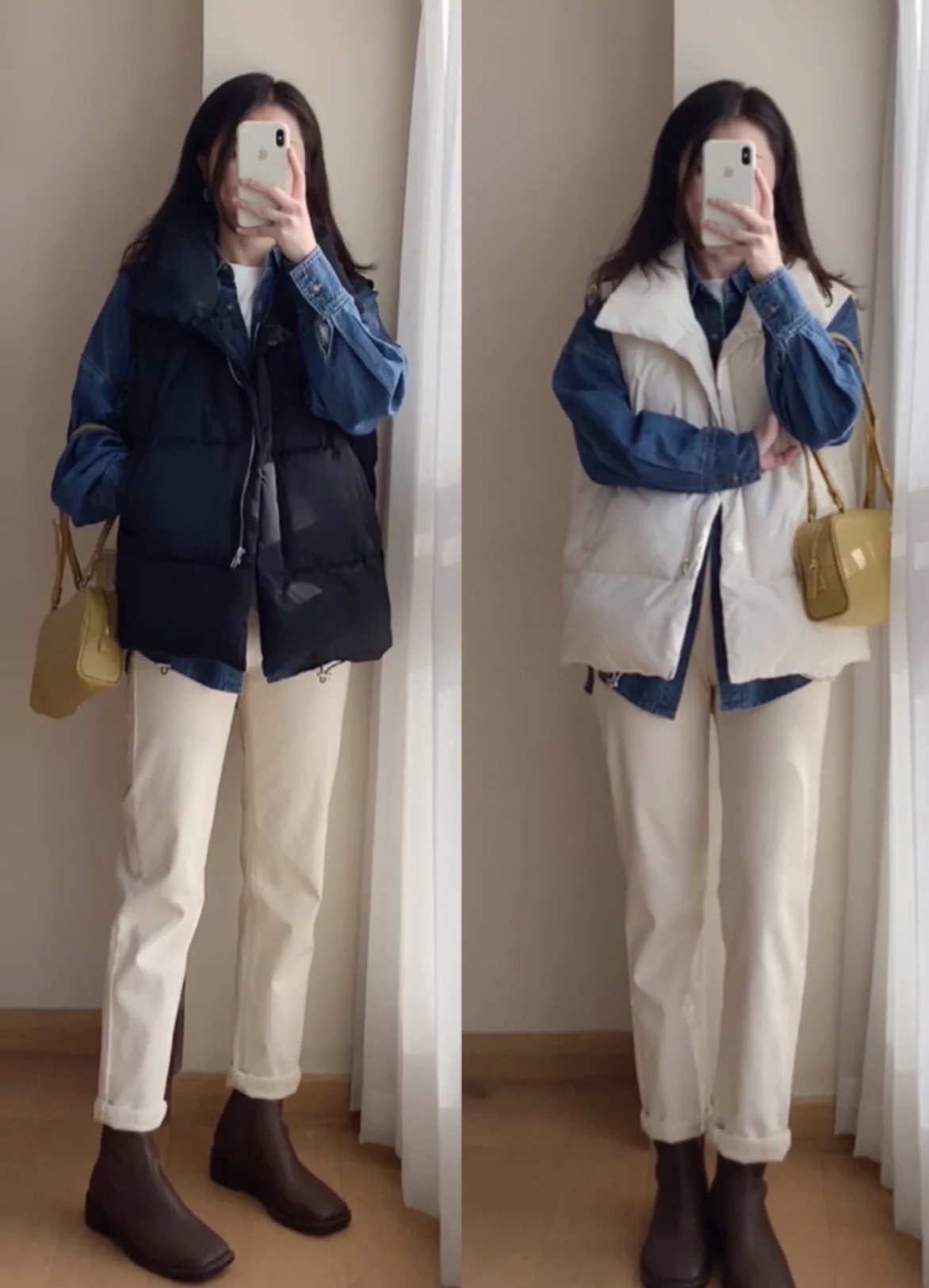 冬季无帽羽绒服马甲外穿搭配,马甲外套穿搭冬季羽绒个性潮流