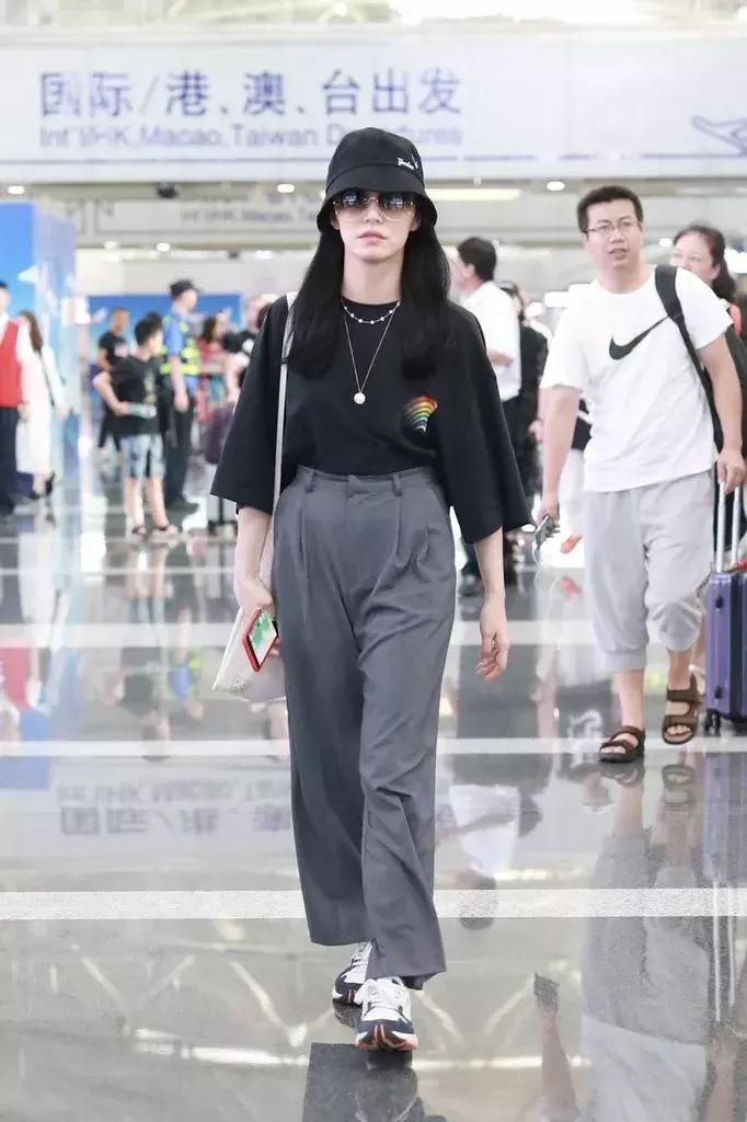 哪都瘦就腿粗,老爹裤小个子显腿瘦