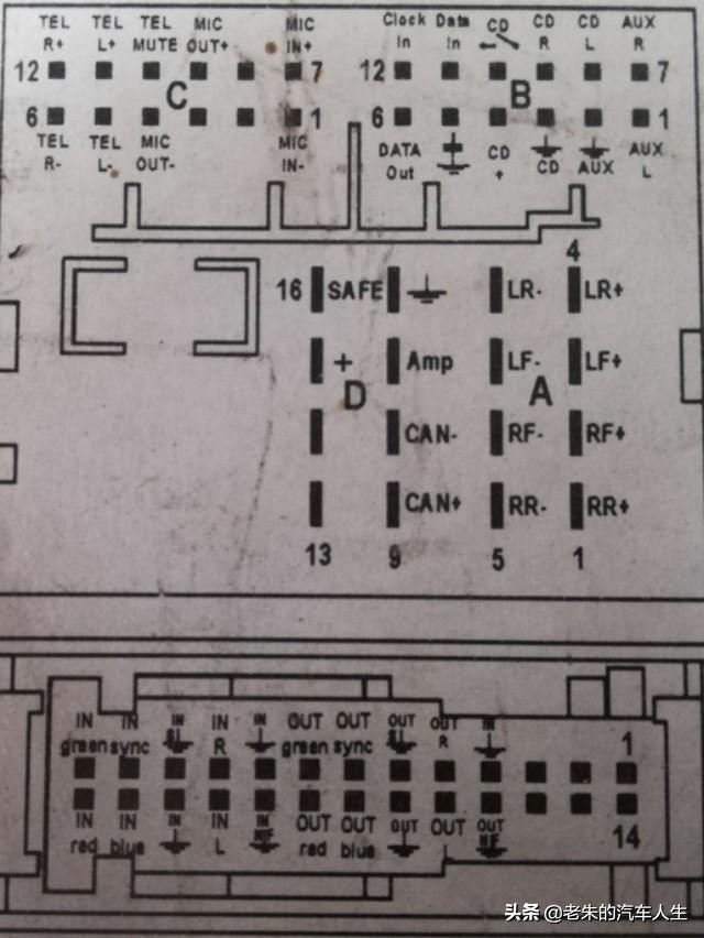 汽车音响接线怎么区分正负极,大众汽车音响改家用接线方法