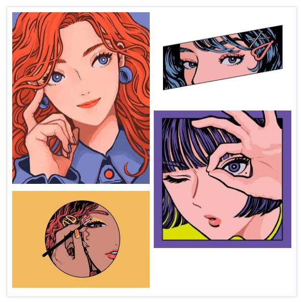 创意爱心插画素材,插画大全100张