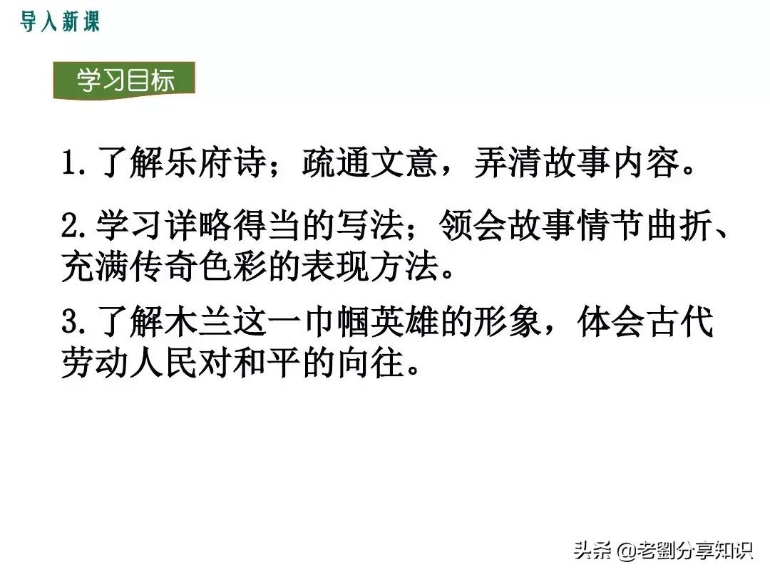 部编版语文七年级下册木兰诗注释,7下语文必背课文木兰诗讲解