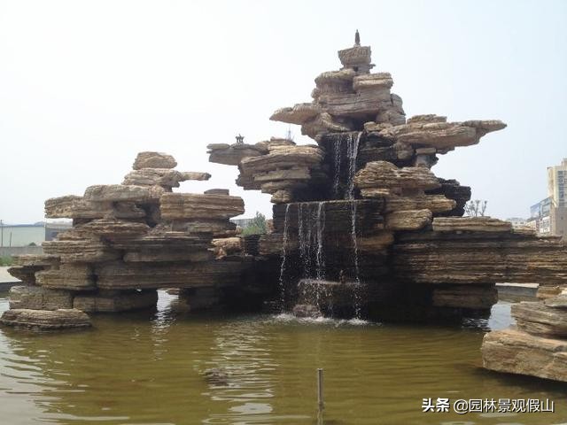 室内假山庭院假山,假山景观鱼池没假山底座怎么设计