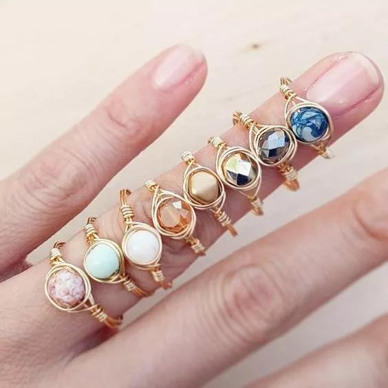 怎么用一根5厘米线做戒指,diy绕线戒指大全图解