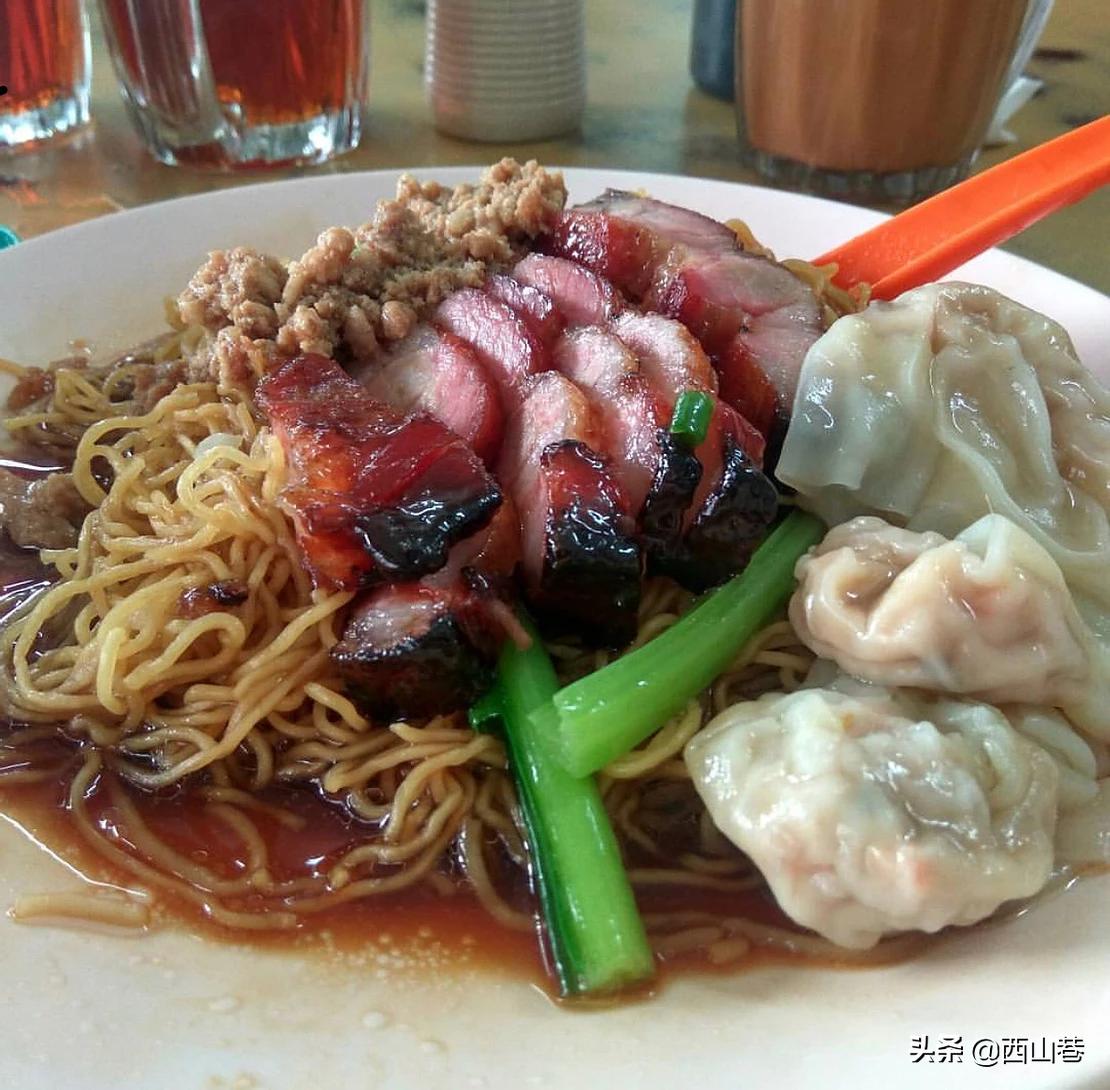 马来西亚天桥下的云吞面,马来西亚夜市的云吞面