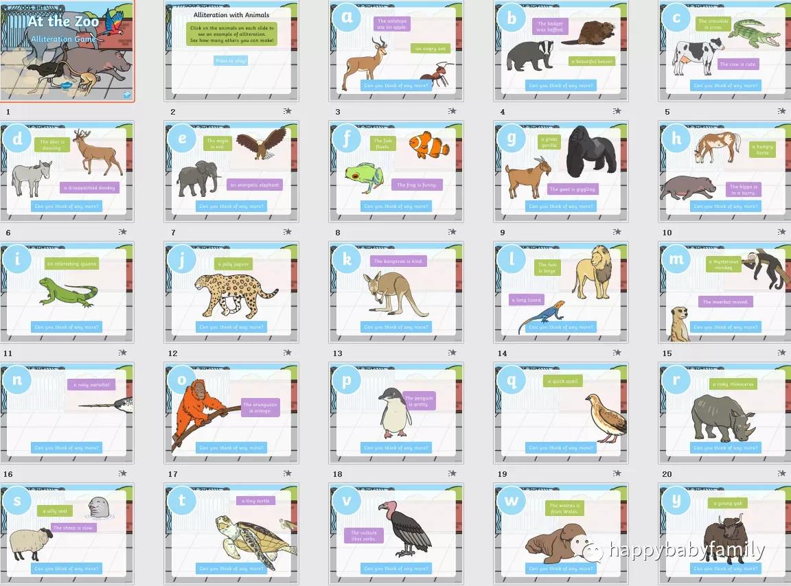 卡通小动物ppt免费,幼儿园卡通动物ppt免费图片