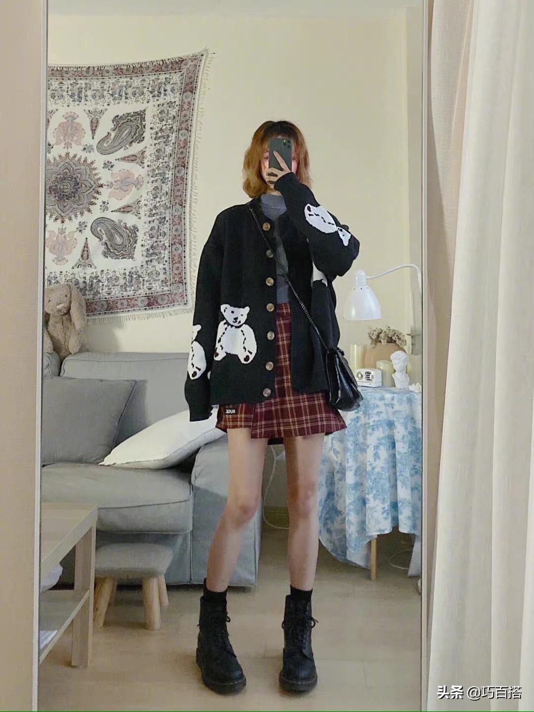 一双白色马丁靴冬天多种穿搭,有一双马丁靴该怎么搭配呢