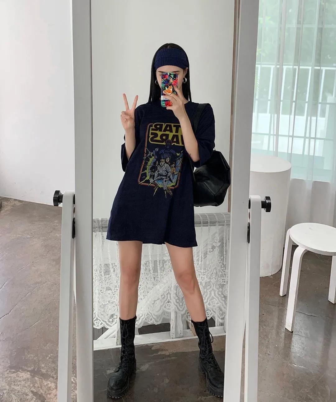 裙子靴子夏季,裙子靴子搭配夏季