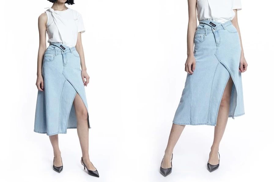 小心机简约设计风格,设计感小心机不规则假两件