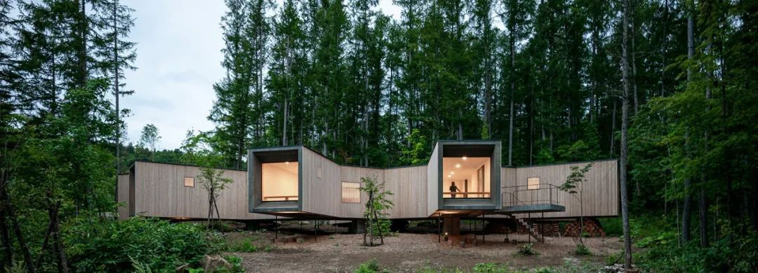 森林屋建筑,林中木屋建筑