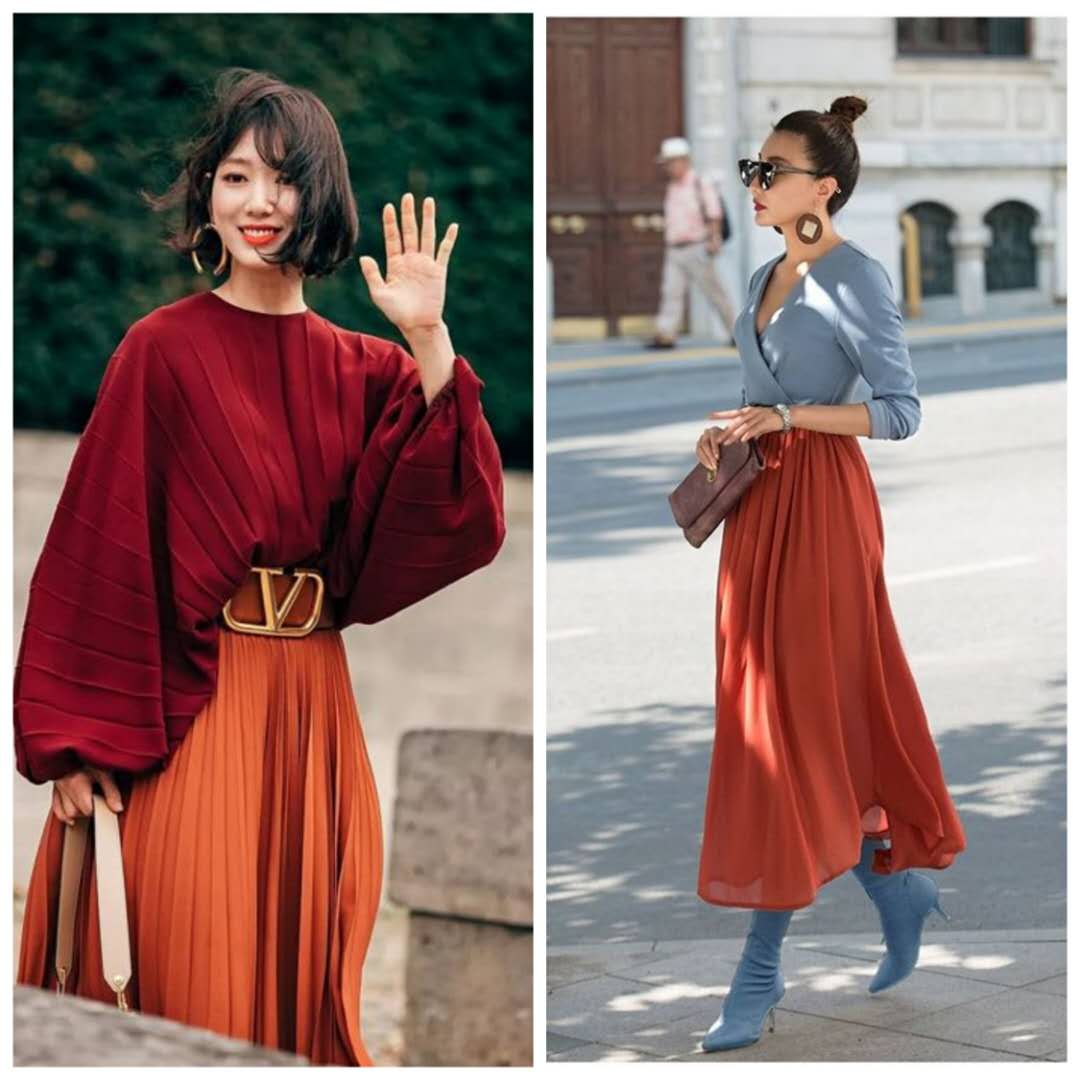 小肚子大适合穿百褶裙还是一步裙,百褶裙显小腹