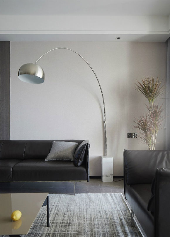 金属灰背景墙效果图,灰色装修风格现代简约电视背景墙