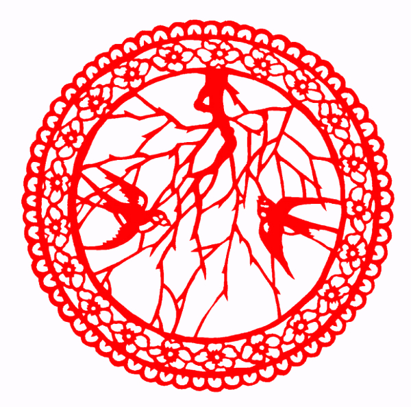 对称图形剪纸窗花,民俗窗花介绍