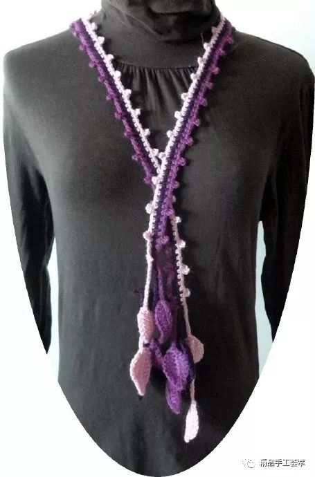 钩针毛衣链教程,手工编织毛衣链款式图
