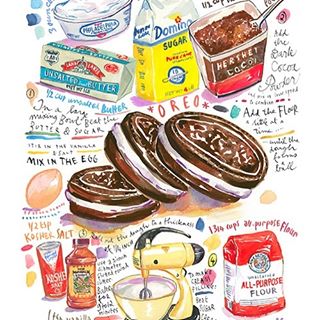 吃货插画师的美食日志，水彩食物插画：精美的手账学习素材