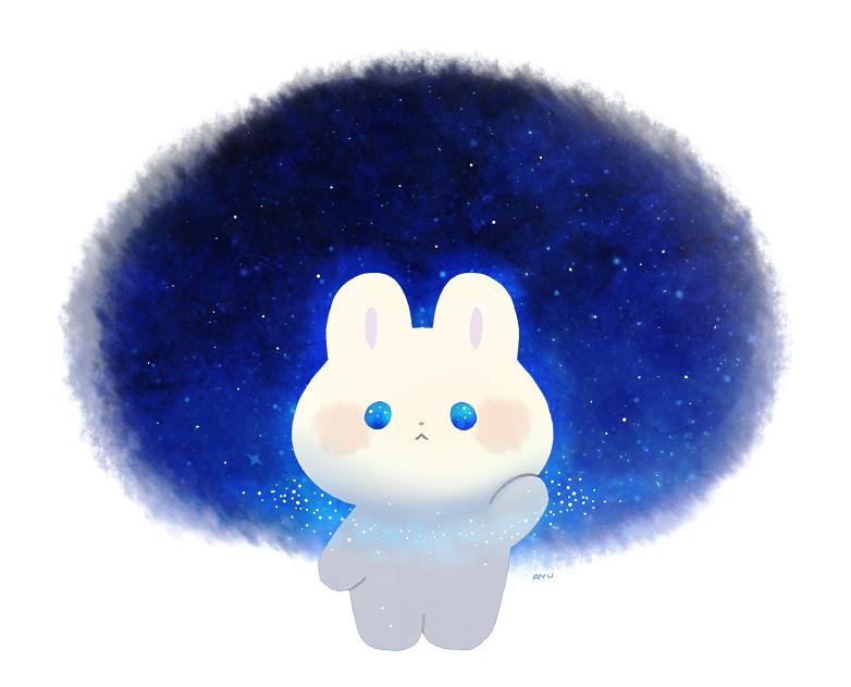 类似于粉兔兔的插画,兔耳少女插画日本