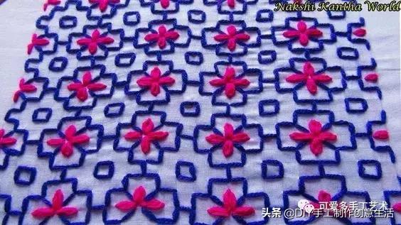 桌布花边的手工刺绣,刺绣桌布diy简单图案