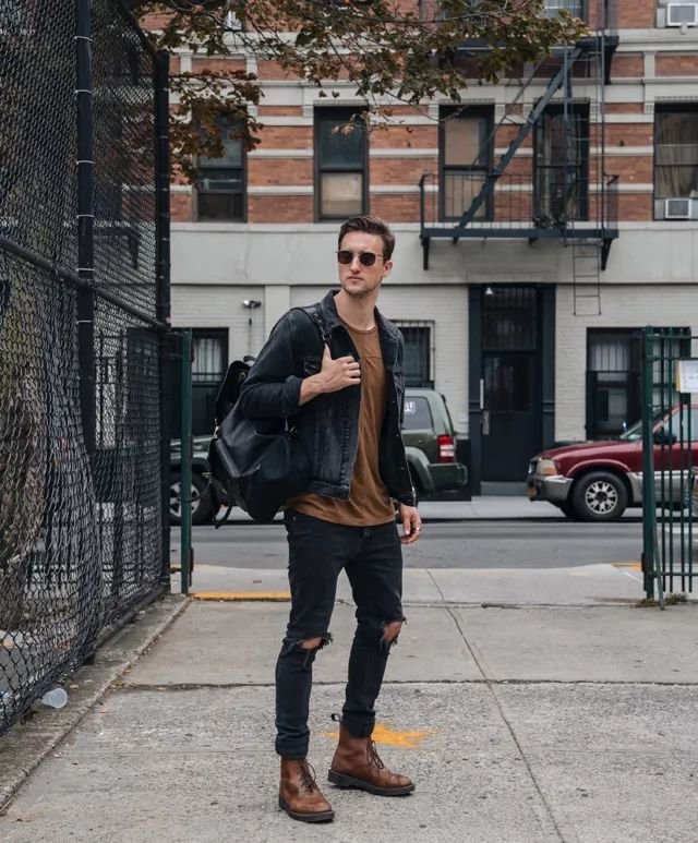 没有鞋带的英伦风马丁靴如何搭配,小个子马丁靴的多种穿搭