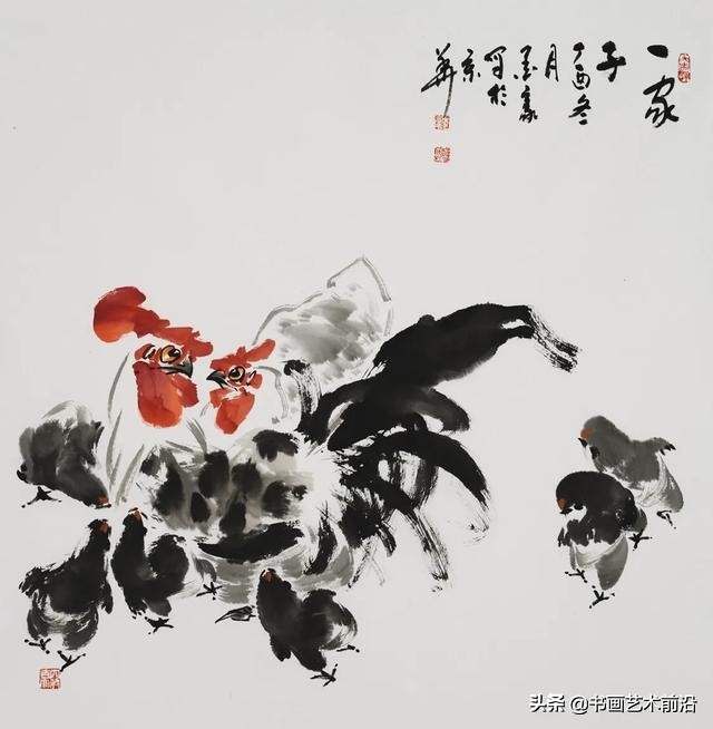 墨豪画鸡自成一家,墨豪画鸡高清大图