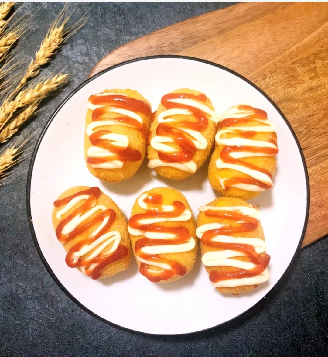 超简单做的芝士热狗,自制热狗芝士棒不发酵