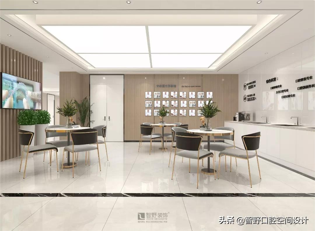 100平口腔诊所高端精品设计效果图,智野设计