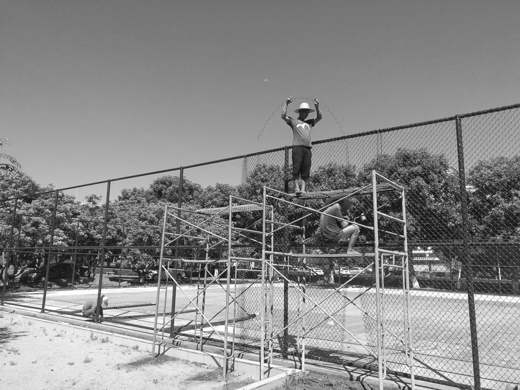 津门网邓书梁：七人足球场施建纪实