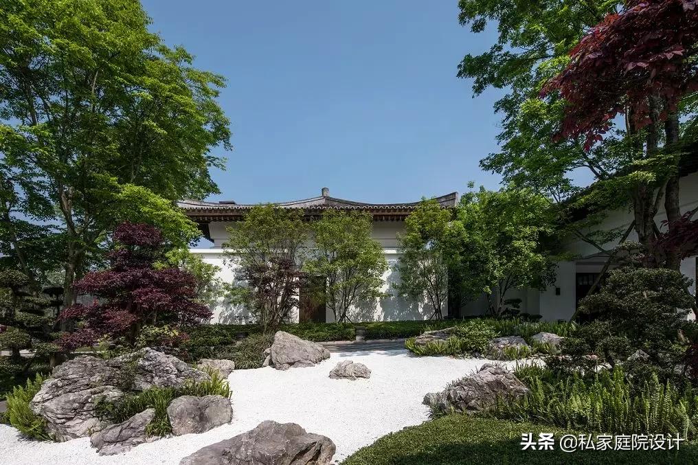 中式庭院石头造景效果图,庭院景观置石技法