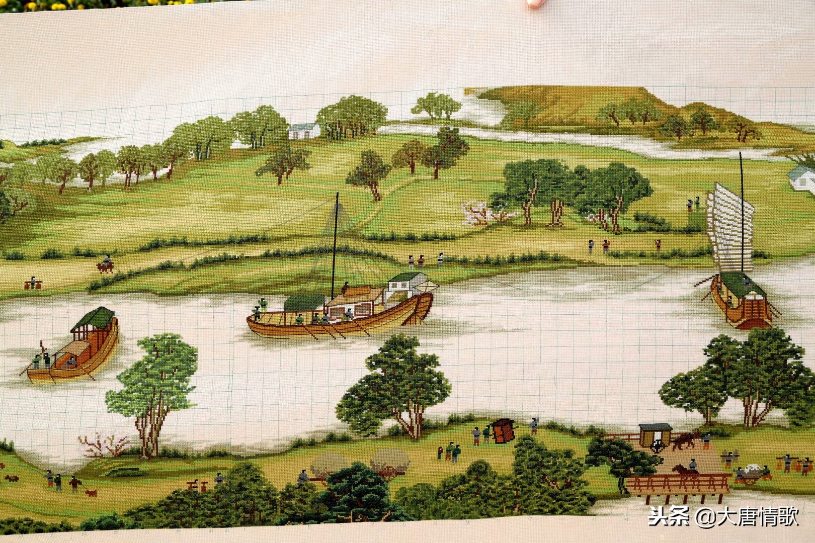 十字绣清明上河图完整照片,清明上河图十字绣真实视频