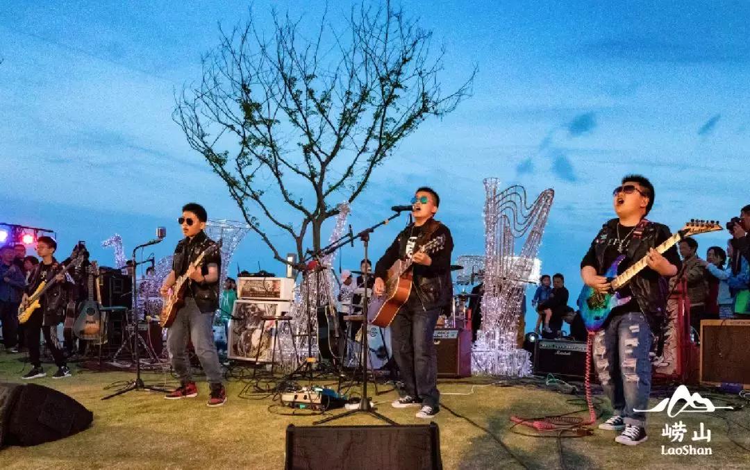 崂山春景美不胜收,崂山夜景金鼎