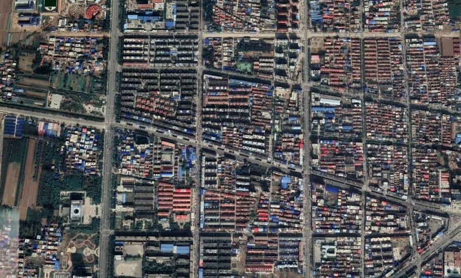 卫星上看河南周口淮阳区：坐拥国内最大环城湖，城区位于岛屿上