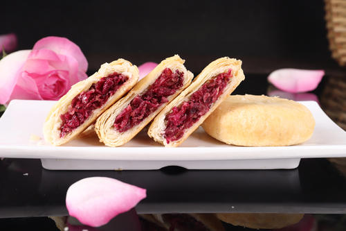 云南特产百花鲜花饼,正宗云南特产玫瑰鲜花饼