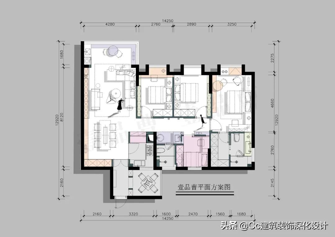 家装室内设计平面方案优化,140平大h户型平面优化