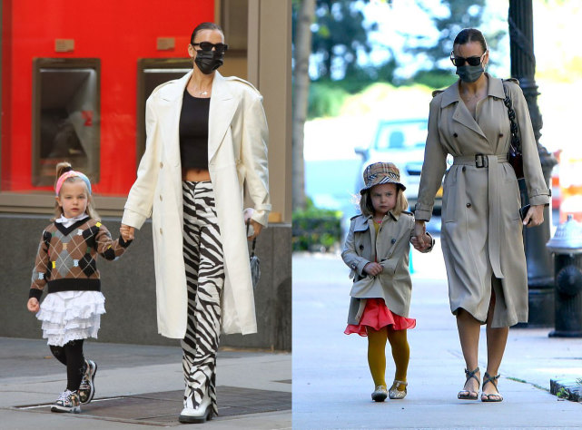 伊莲娜带女儿霸气出街,伊莲娜现身米兰机场