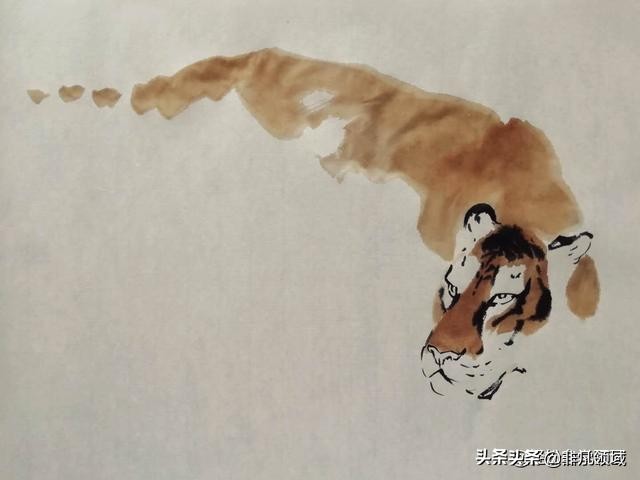 国画老虎画法步骤图,国画老虎画法步骤图解