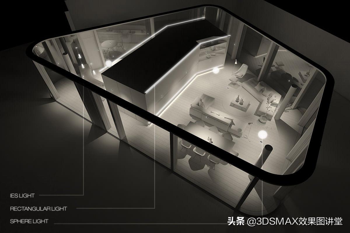 「室内效果图」3D效果图黄昏室内和室外的打光技巧